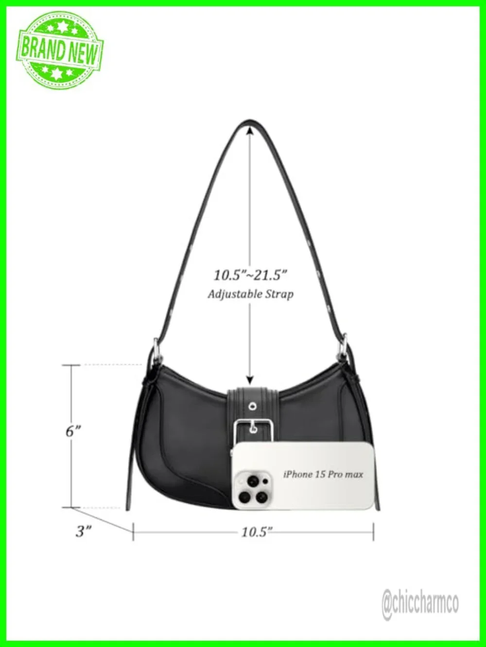 Vegan Leather Shoulder Bag Retro Hobo Purse Adjustable Strap
